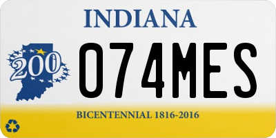 IN license plate 074MES
