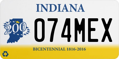 IN license plate 074MEX
