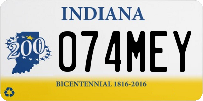 IN license plate 074MEY