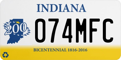IN license plate 074MFC
