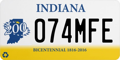 IN license plate 074MFE