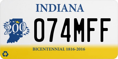 IN license plate 074MFF