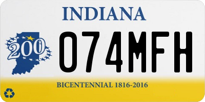 IN license plate 074MFH