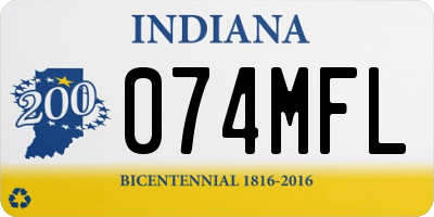 IN license plate 074MFL