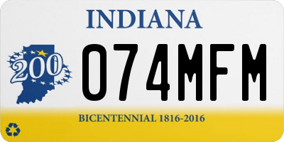 IN license plate 074MFM
