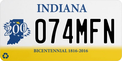 IN license plate 074MFN