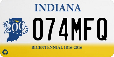 IN license plate 074MFQ