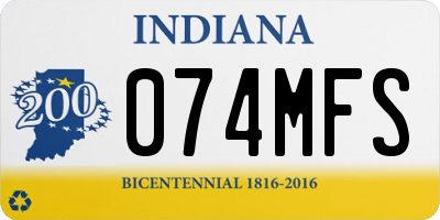 IN license plate 074MFS