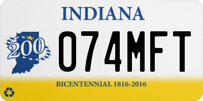 IN license plate 074MFT