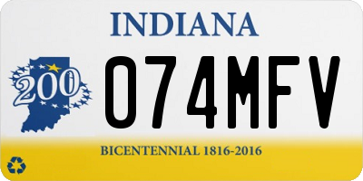 IN license plate 074MFV
