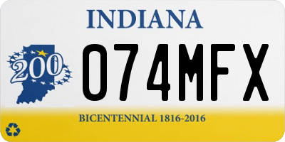 IN license plate 074MFX