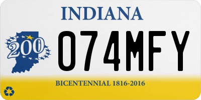 IN license plate 074MFY