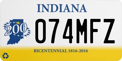 IN license plate 074MFZ