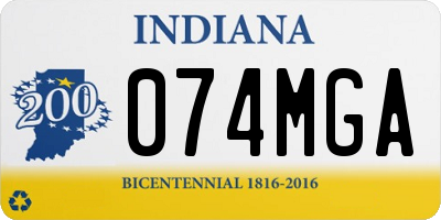 IN license plate 074MGA