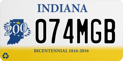 IN license plate 074MGB