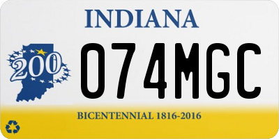 IN license plate 074MGC
