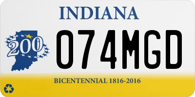 IN license plate 074MGD