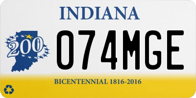 IN license plate 074MGE