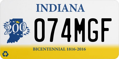 IN license plate 074MGF