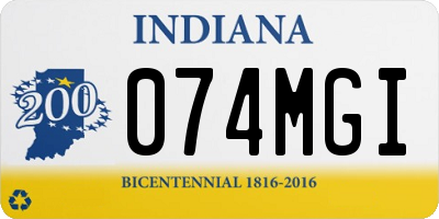 IN license plate 074MGI