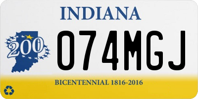 IN license plate 074MGJ