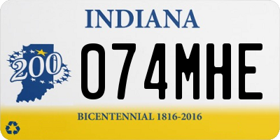 IN license plate 074MHE