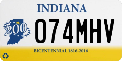 IN license plate 074MHV