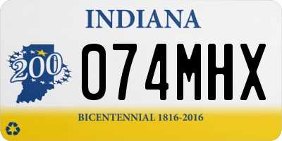 IN license plate 074MHX