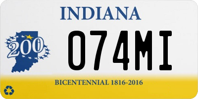 IN license plate 074MI