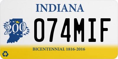 IN license plate 074MIF