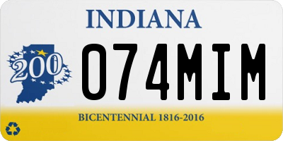 IN license plate 074MIM