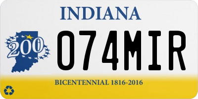 IN license plate 074MIR