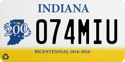 IN license plate 074MIU