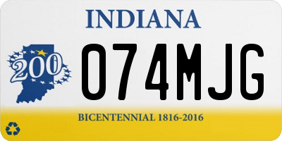 IN license plate 074MJG