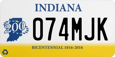 IN license plate 074MJK