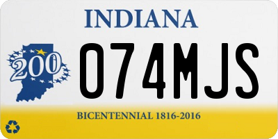 IN license plate 074MJS