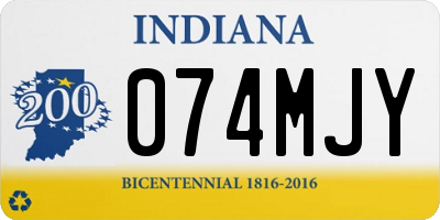 IN license plate 074MJY