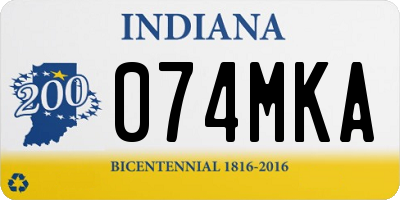 IN license plate 074MKA