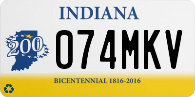 IN license plate 074MKV