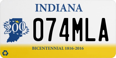 IN license plate 074MLA