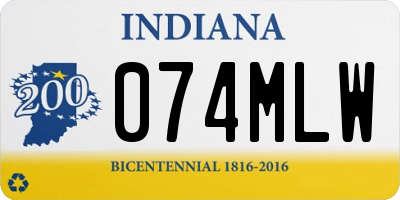 IN license plate 074MLW