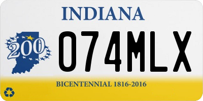IN license plate 074MLX