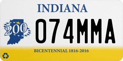IN license plate 074MMA