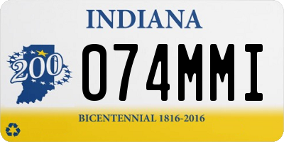 IN license plate 074MMI