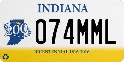 IN license plate 074MML