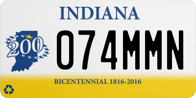 IN license plate 074MMN