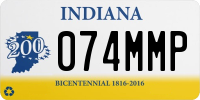 IN license plate 074MMP