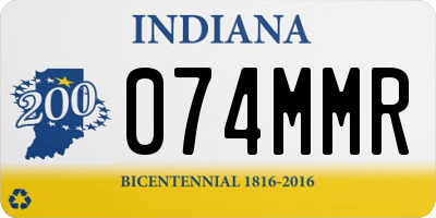 IN license plate 074MMR