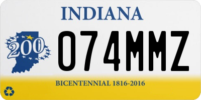 IN license plate 074MMZ