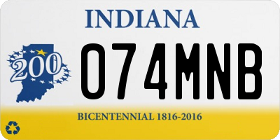 IN license plate 074MNB